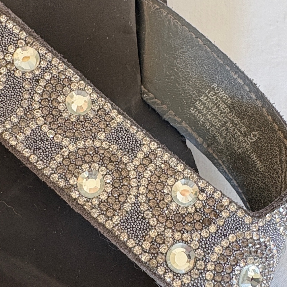 Yellow Box dark grey and Silver Embellished Sandals - Picture 8 of 8